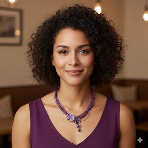 Modern Purple Necklace